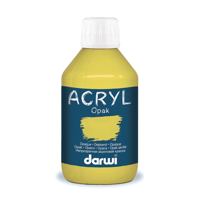 Darwi Acryl Opak acrylverf, 250ml, Donker Geel (720)