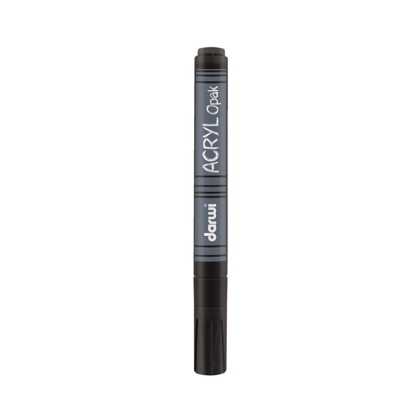 Darwi acryl opak marqueur pointe grosse 3 mm - 6 ml noir
