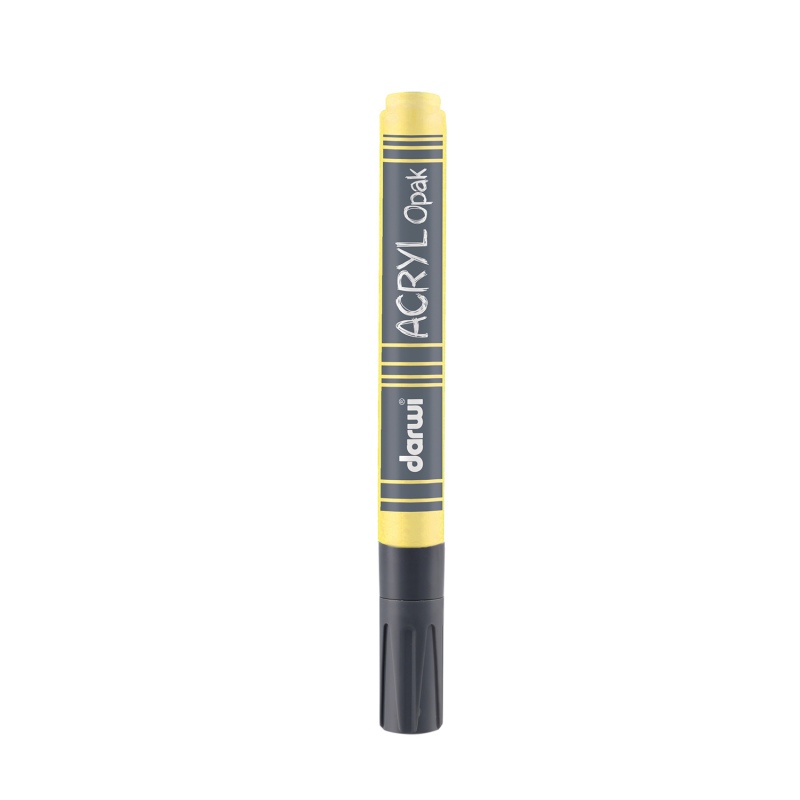 Darwi acryl opak marqueur pointe grosse 3 mm - 6 ml jaune fonce