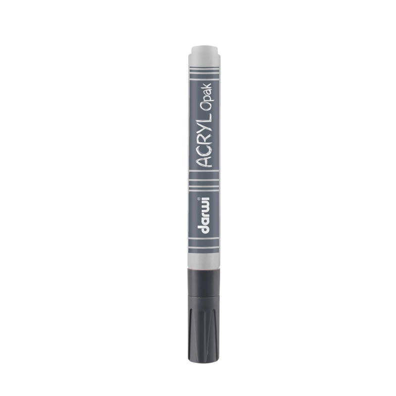 Darwi acryl opak marqueur pointe grosse 3 mm - 6 ml gris froid