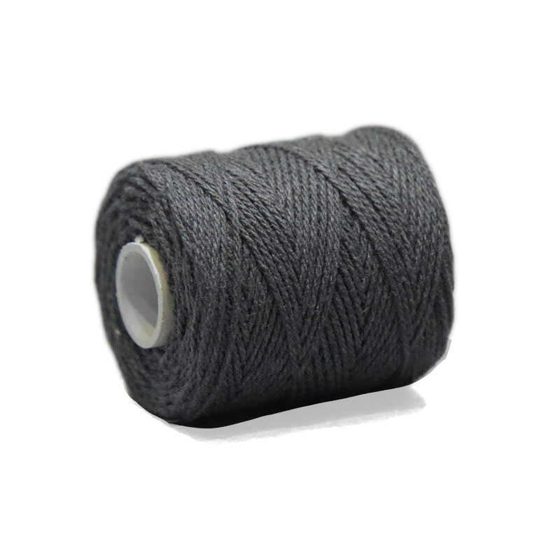 Fil coton (1mm) pour bandes d'amitié 50gr (~45m), gris foncé