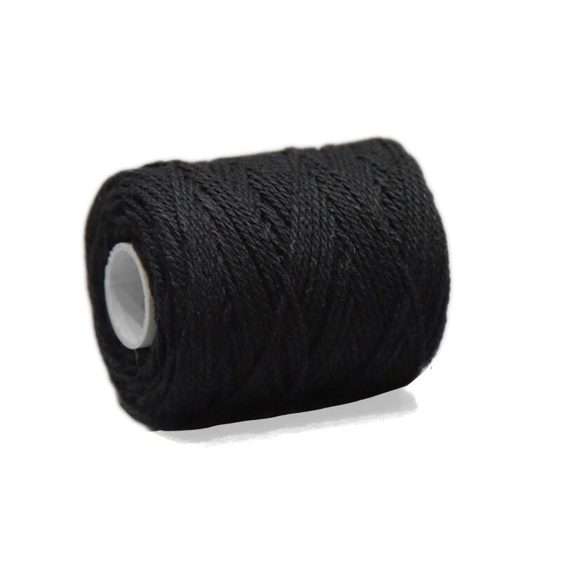 Fil coton (1mm) pour bandes d'amitié 50gr (~45m), noir