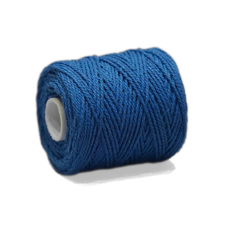 Fil coton (1mm) pour bandes d'amitié 50gr (~45m), bleu royal
