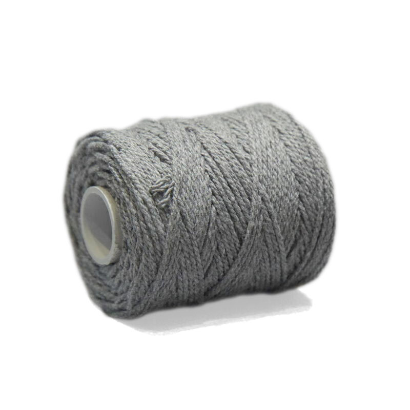 Fil coton (1mm) pour bandes d'amitié 50gr (~45m), gris clair