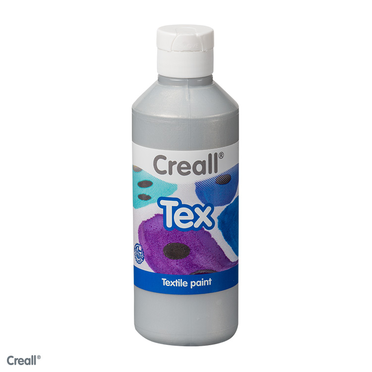 Creall Tex peinture textile, 250ml, argent