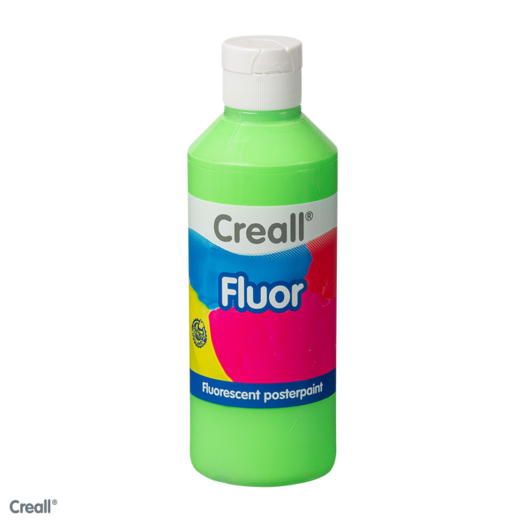 Creall Fluor, fluorescerende plakkaatverf, 250ml, groen