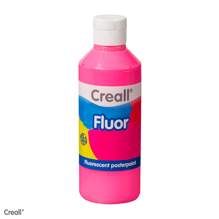 Creall Fluor fluorescerende plakkaatverf, 250ml, roze