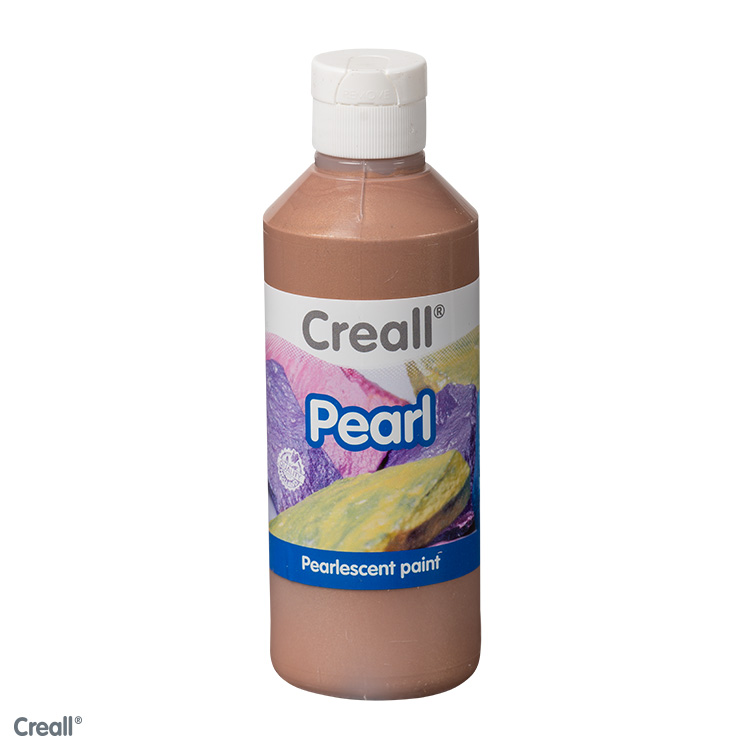 Creall Pearl, peinture nacre irisée, 250ml, brun