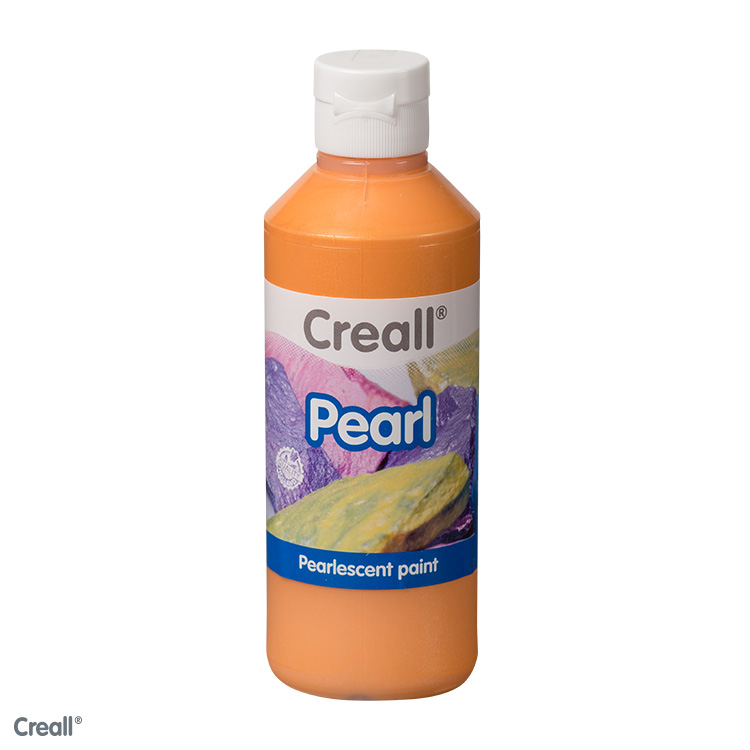 Creall Pearl, peinture nacre irisée, 250ml, orange