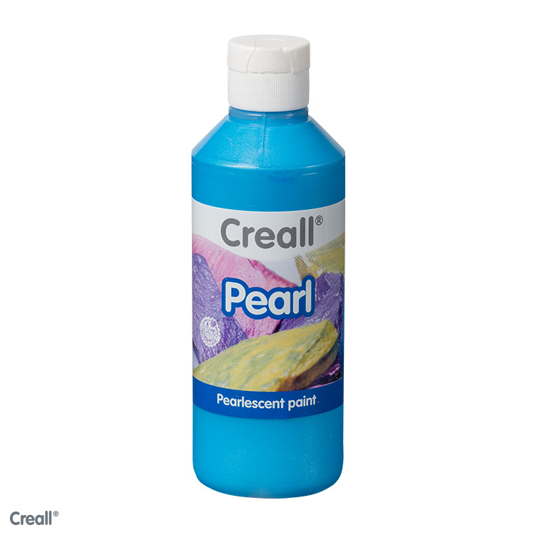 Creall Pearl, peinture nacre irisée, 250ml, bleu