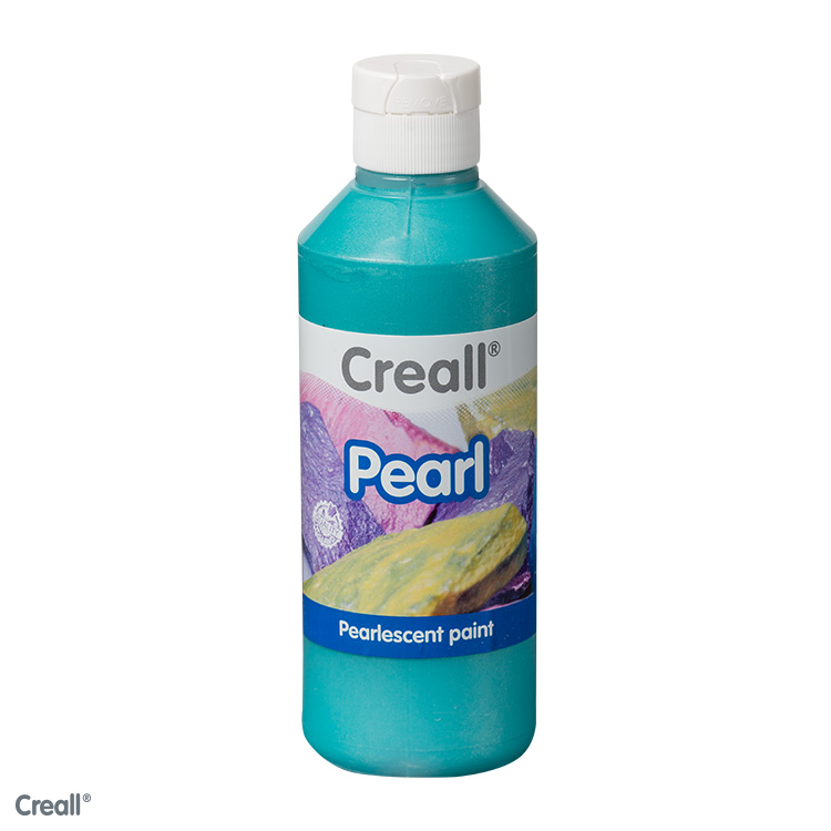 Creall Pearl, iriserende parelmoerverf, 250ml, blauwgroen