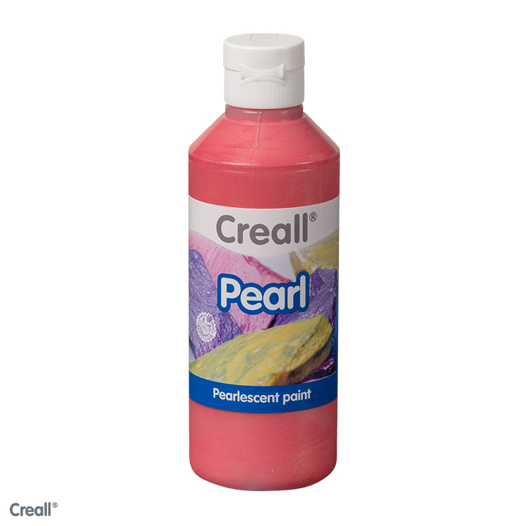 Creall Pearl, peinture nacre irisée, 250ml, rouge