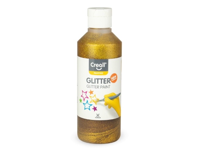 Creall Glitter, gouache avec glitter, 250ml, or