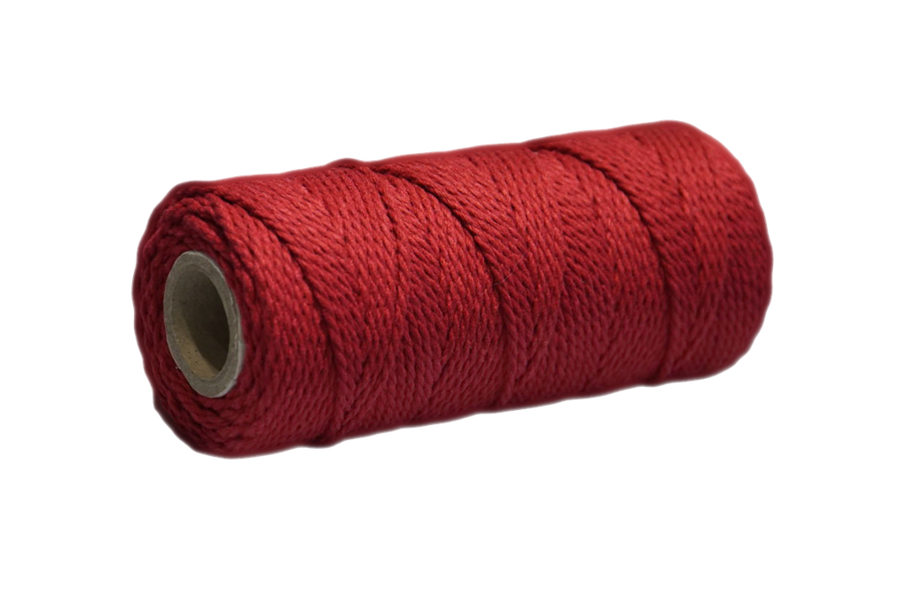 Corde cotton 2mm (DD), 200gr - 75m - Rouge de Vin