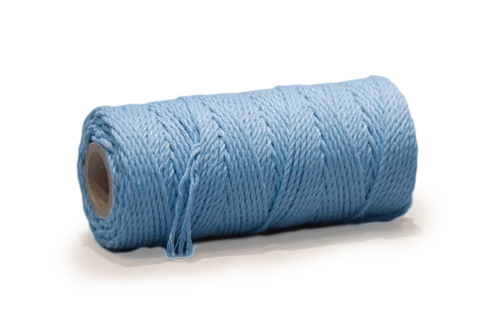 Corde cotton 2mm (DD), 200gr - 75m - Bleu Clair