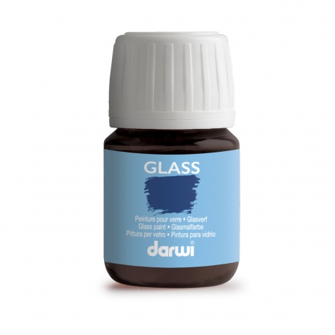 Darwi glass, peinture en verre, 30 ml - Brun