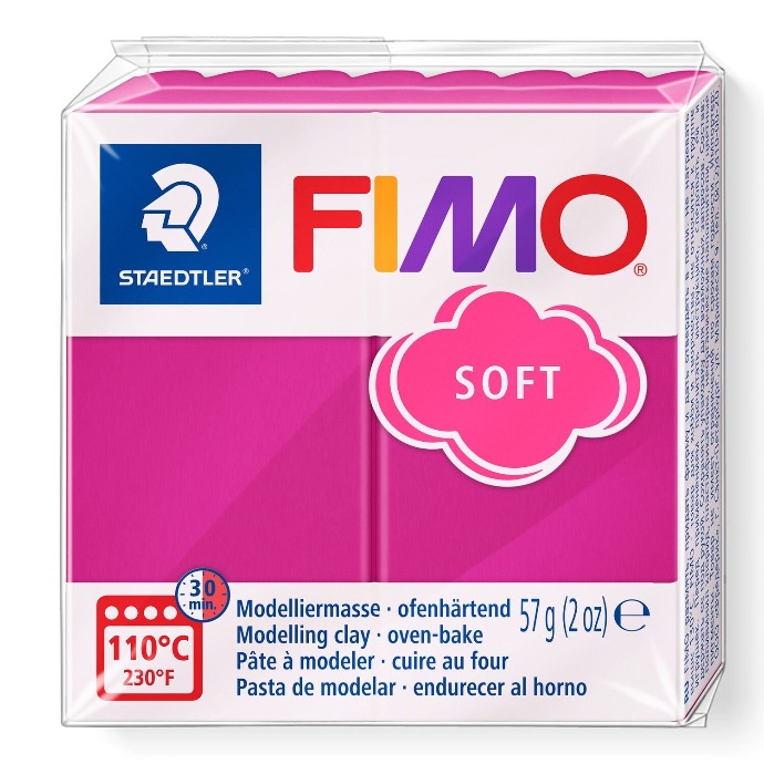 Fimo soft pâte à modeler 57g framboise
