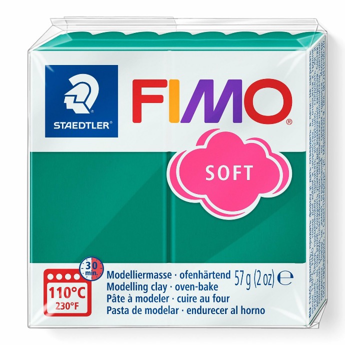 Fimo soft pâte à modeler 57g émeraude