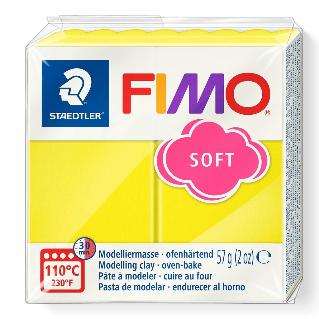Fimo soft boetseerklei, 57gr - limoengeel