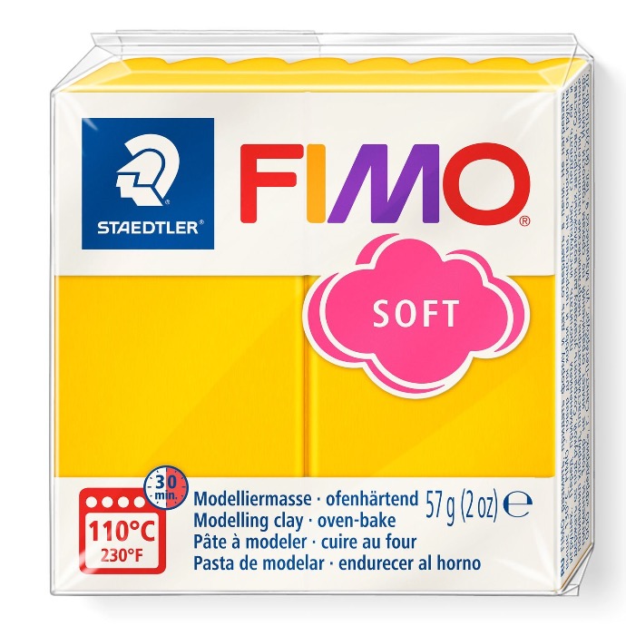 Fimo soft pâte à modeler 57g jaune soleil