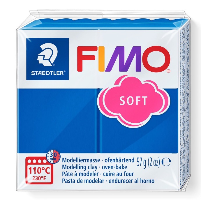 Fimo soft boetseerklei, 57gr - pacificblauw