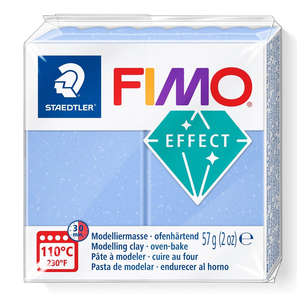 Fimo effect boetseerklei, 57gr - blauw agaat