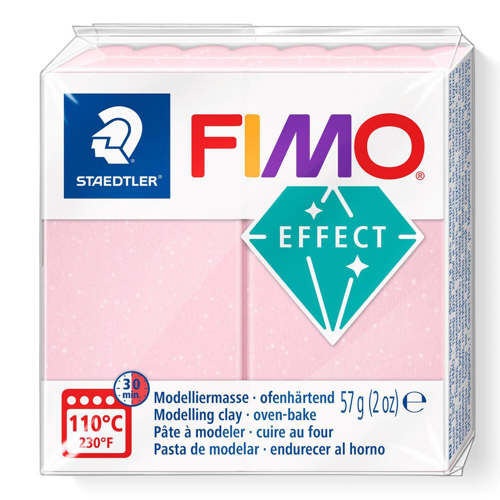 Fimo effect boetseerklei, 57gr - rose quartz