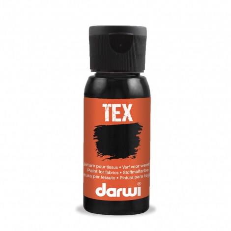 Darwi Tex textielverf, 50ml, Zwart (100)