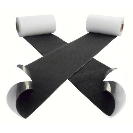 Velcro Zelfklevend Zwart, 5cm - 25m (Haak + Lus)