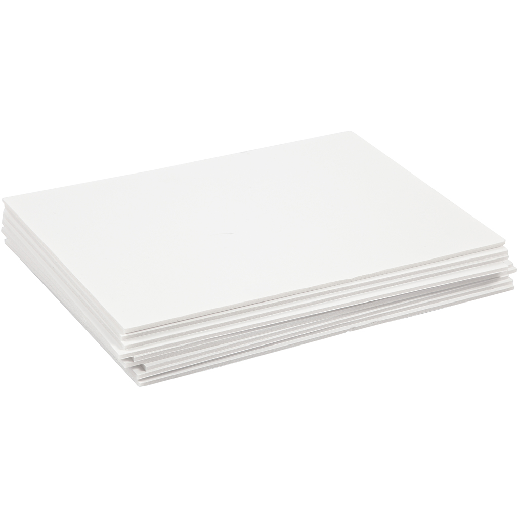 Foam bord, wit, 50 x 65 cm, dikte 5 mm, 1 vel