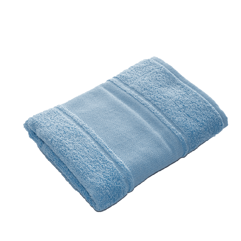 Serviette de bain galon aida 50x100cm, bleu clair