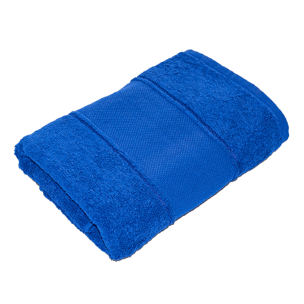 Serviette de bain galon aida 50x100cm, bleu royal