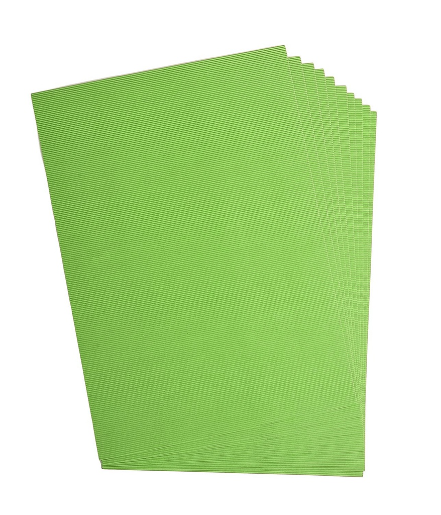 Carton ondulé, 50x70cm, 1 feuille, vert