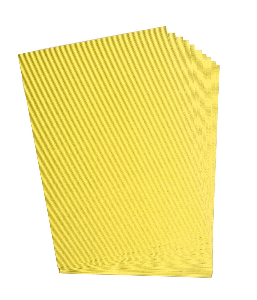Carton ondulé, 50x70cm, 1 feuille, jaune citron