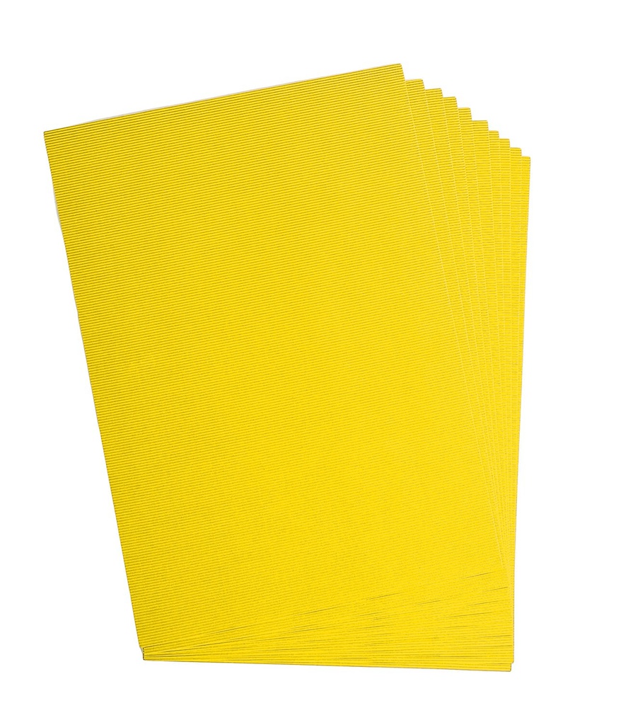 Carton ondulé, 50x70cm, 1 feuille, jaune