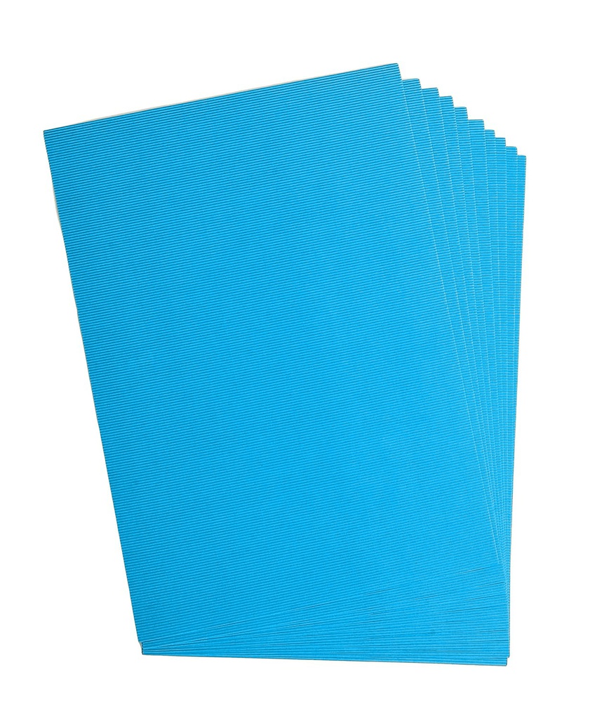 Carton ondulé, 50x70cm, 1 feuille, bleu pacifique