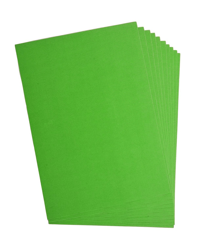 Carton ondulé, 50x70cm, 1 feuille, vert gazon