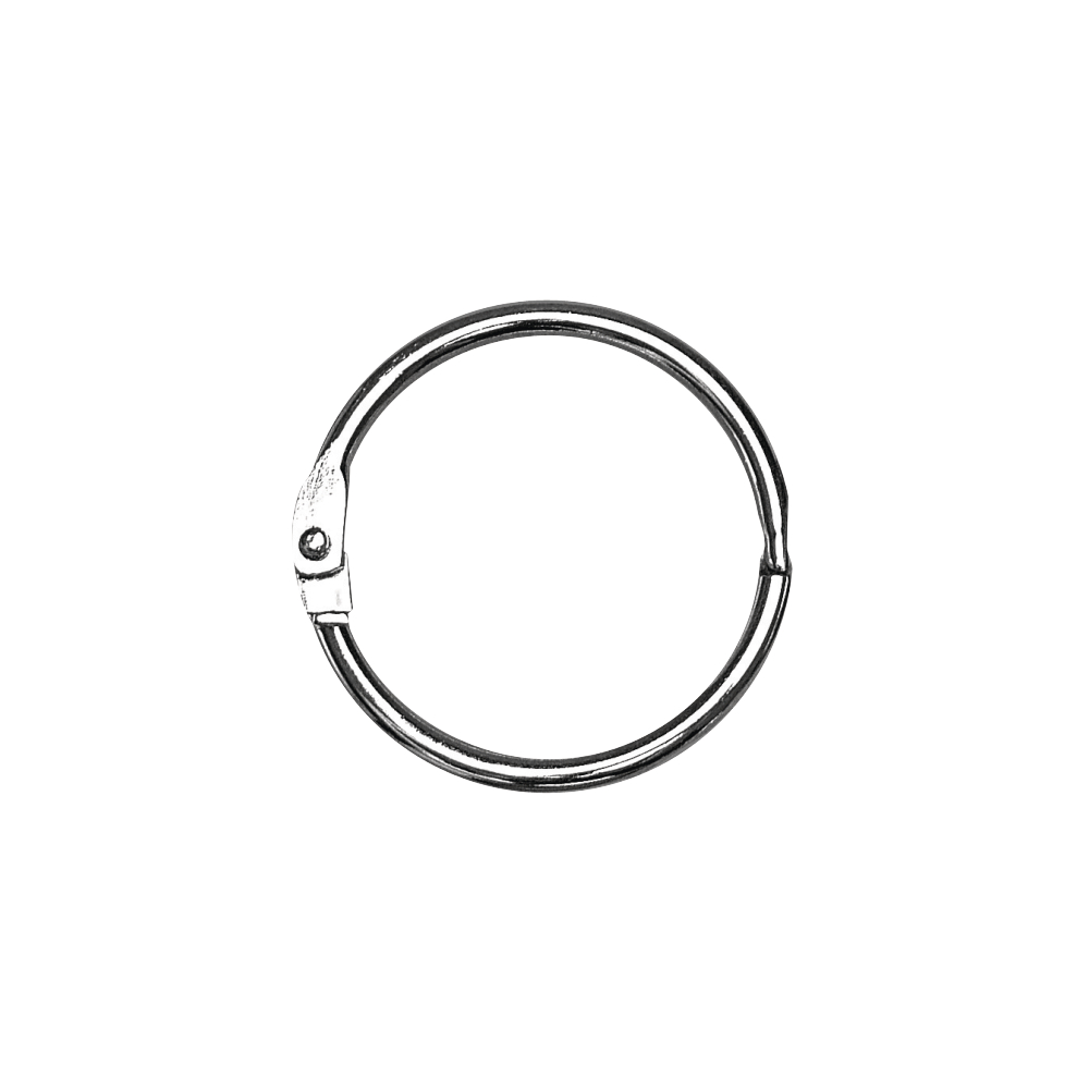 Metalen ringen, 25 mm - zak à 10 stuks, (boekbindersring)
