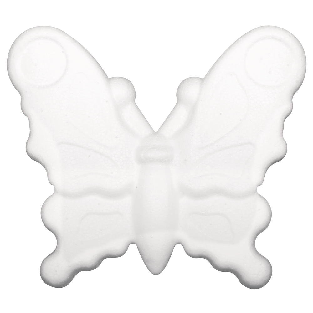 Papillon en polystyrène, 12,5 cm, plat