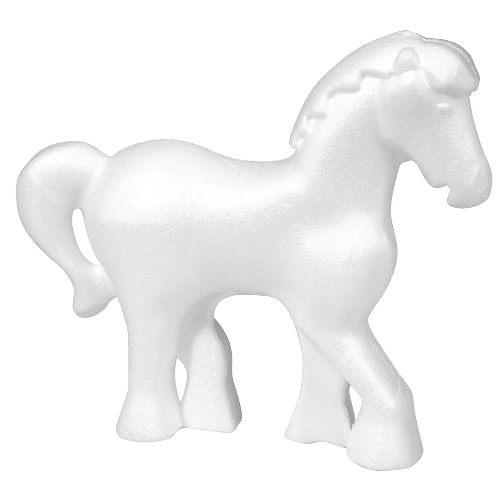 Styropor-paard, 15x13,5 cm