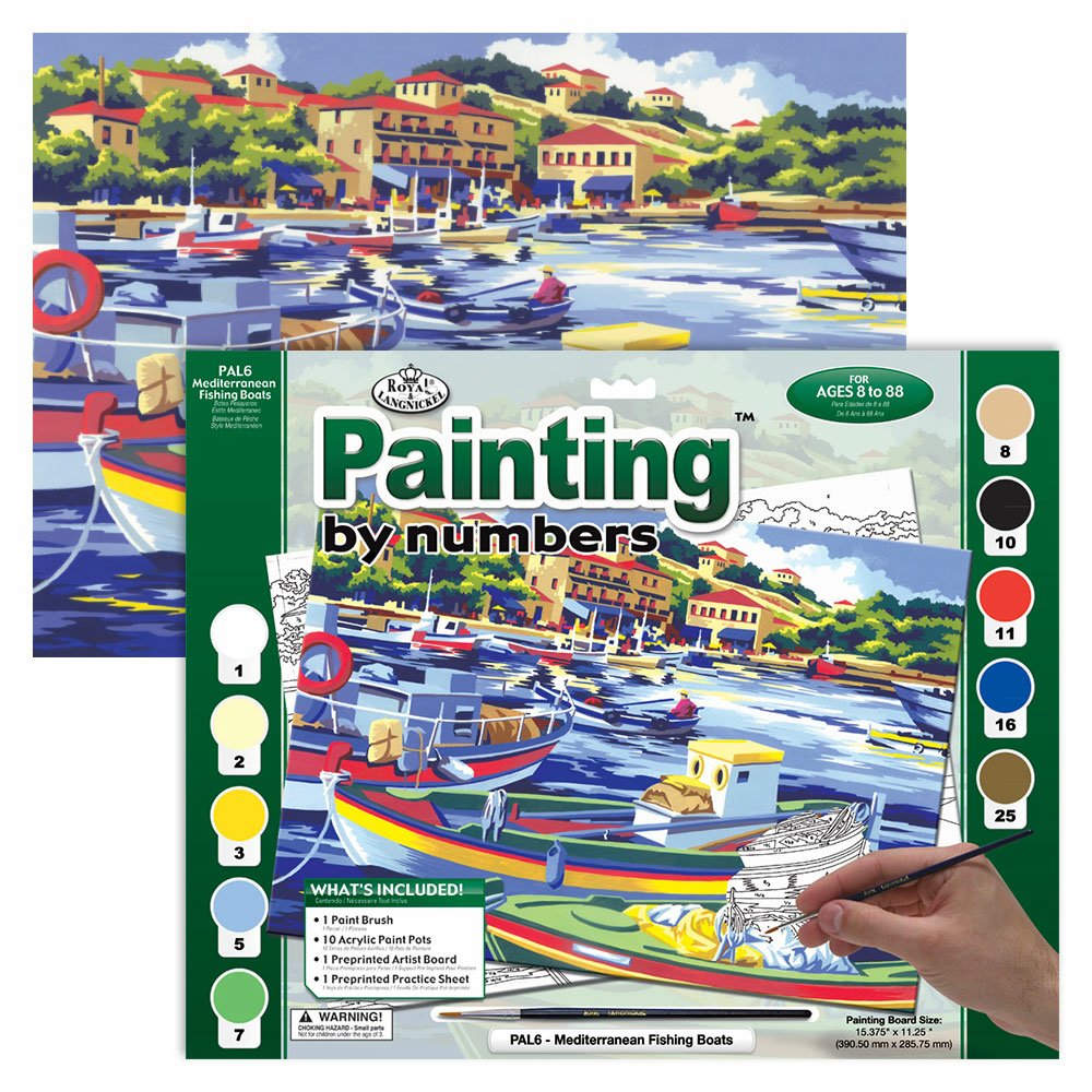 Painting by Numbers 286x390mm Adult, Mediterranean Fishing