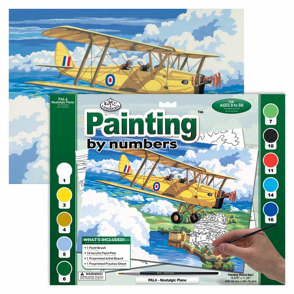 Painting by Numbers 286x390mm Adult, Nostalgic Plane