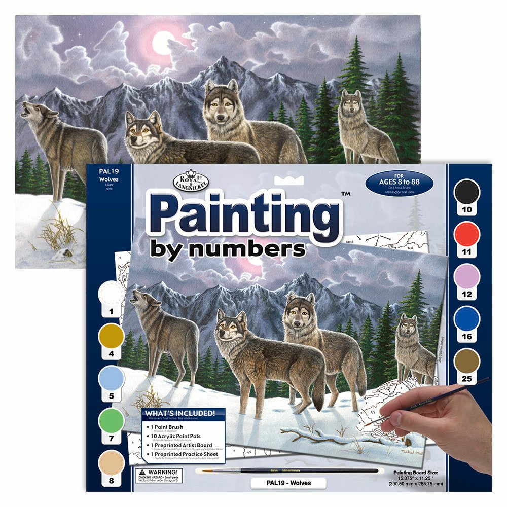 Painting by Numbers 286x390mm Volw., Wolves
