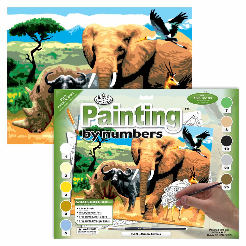 Painting by Numbers 286x390mm, African Animals