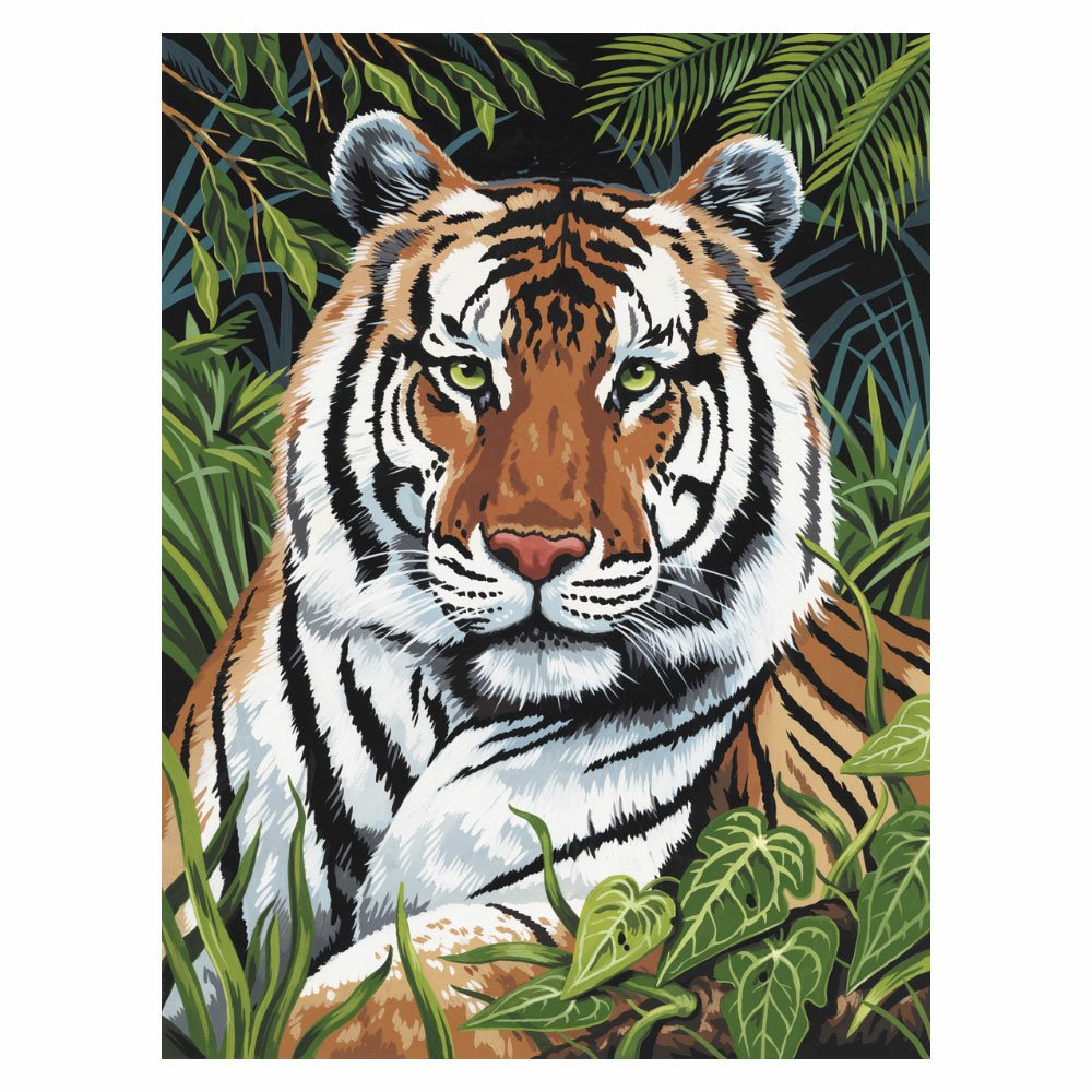 Painting by Numbers 225x305mm, Tiger In Hiding