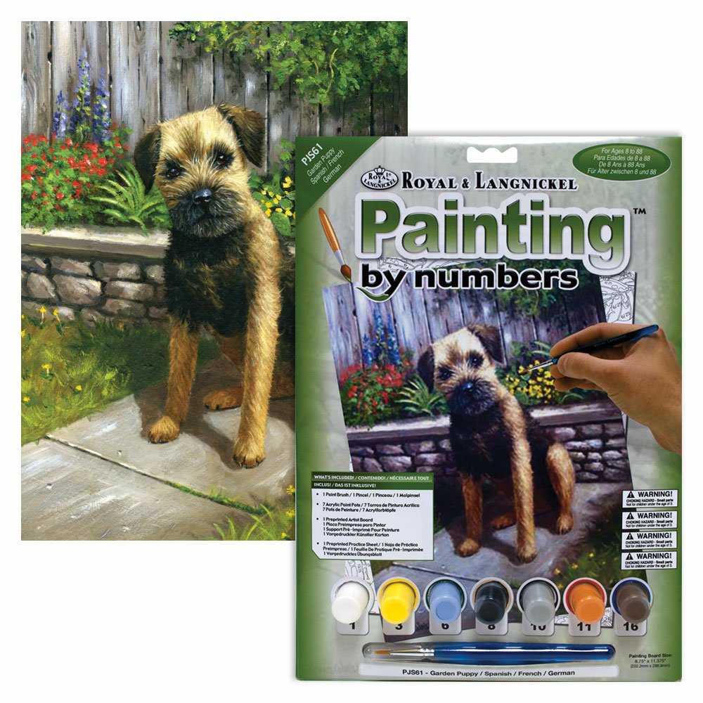 Painting by Numbers 225x305mm, Garden Puppy