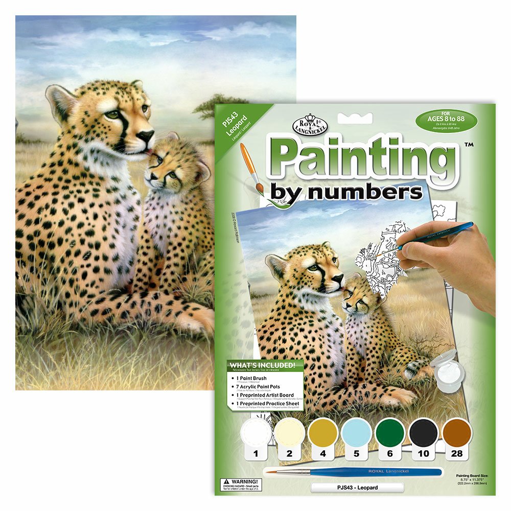 Painting by Numbers 225x305mm, Leopard