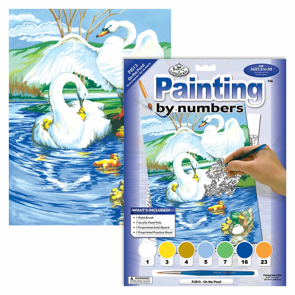 Painting by Numbers 225x305mm, On The Pond