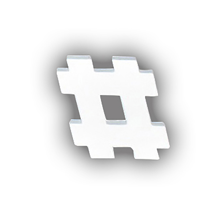 Décopatch lettre "Hashtag", 12 cm 