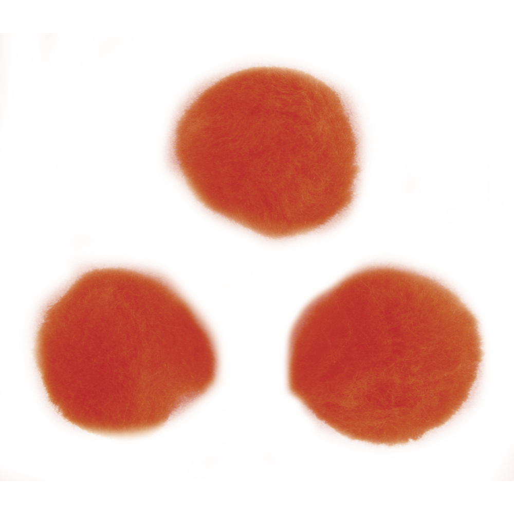 Pompons, 20 mm, zak à 50 st., oranje